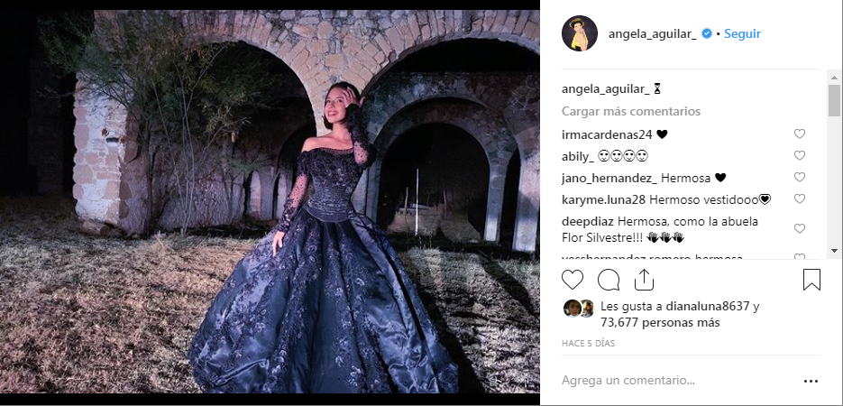 Ángela Aguilar recicló su vestido de XV y luce bellísima - Chapin TV