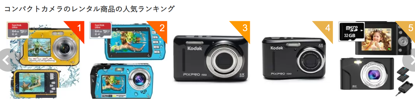 パンダスタジオレンタルが厳選！コンパクトカメラのおすすめ