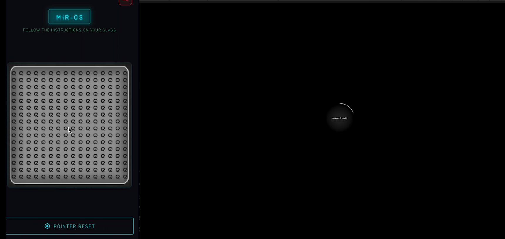 タッチパッド長押しUI