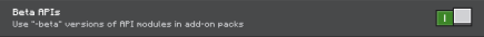 Beta API Enabled