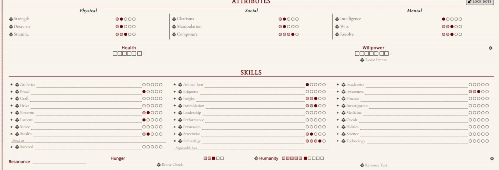 Vampire The Masquerade Character Sheet - Fill and Sign Printable