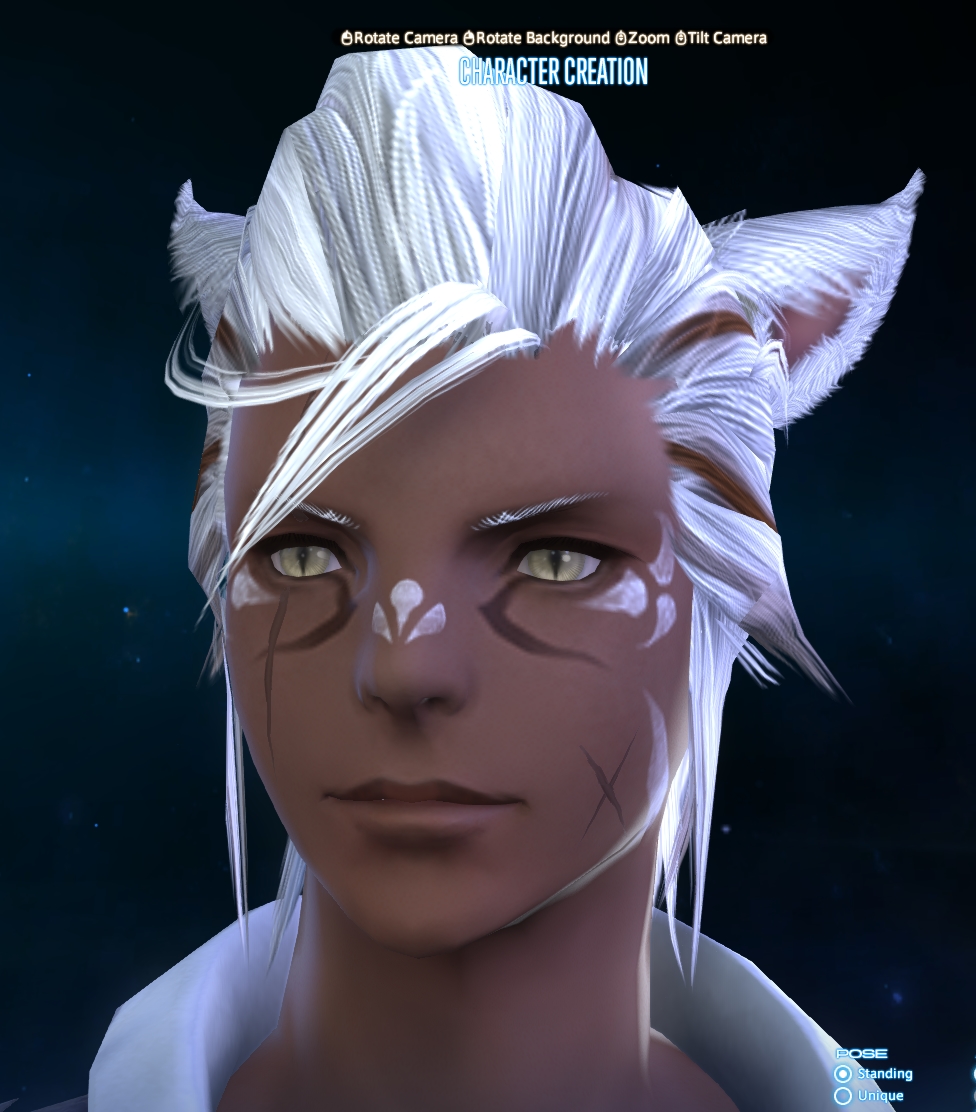 I saw that miqo’te can have white face marking how can I get that? The ...