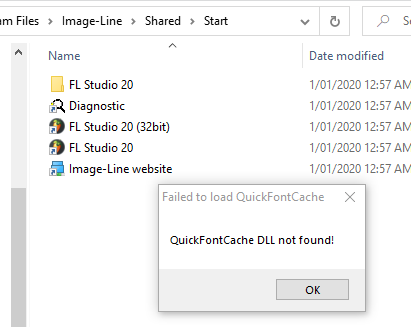 Tutustu 88+ imagen quickfontcache dll not found fl studio
