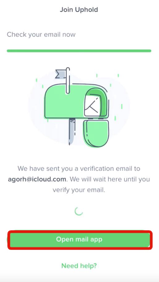uphold review: account creation