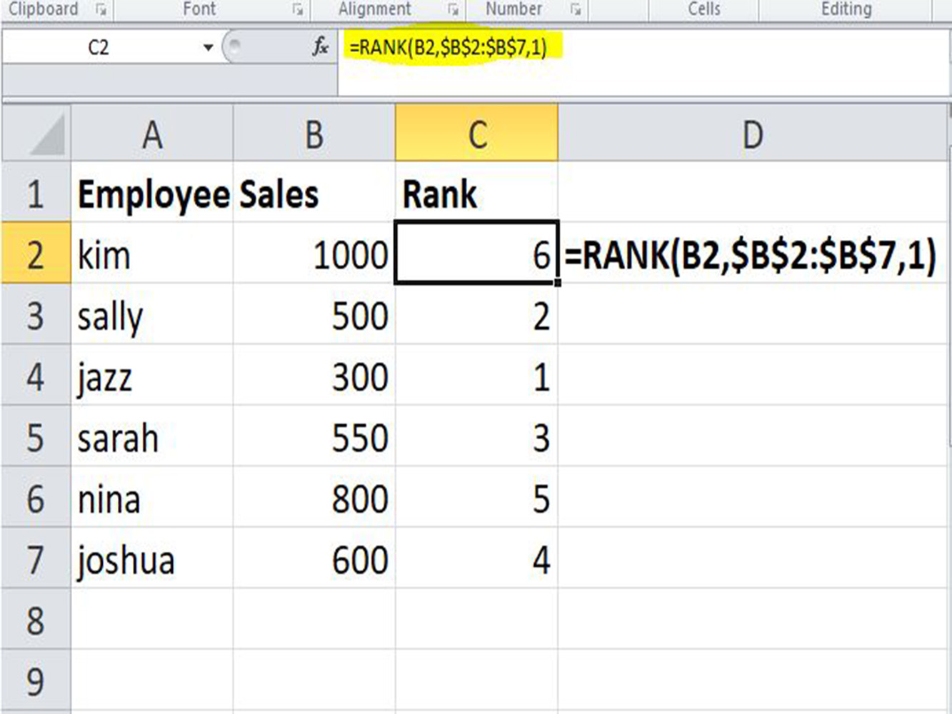 How To Use The Rank Function In Excel Explained Step 