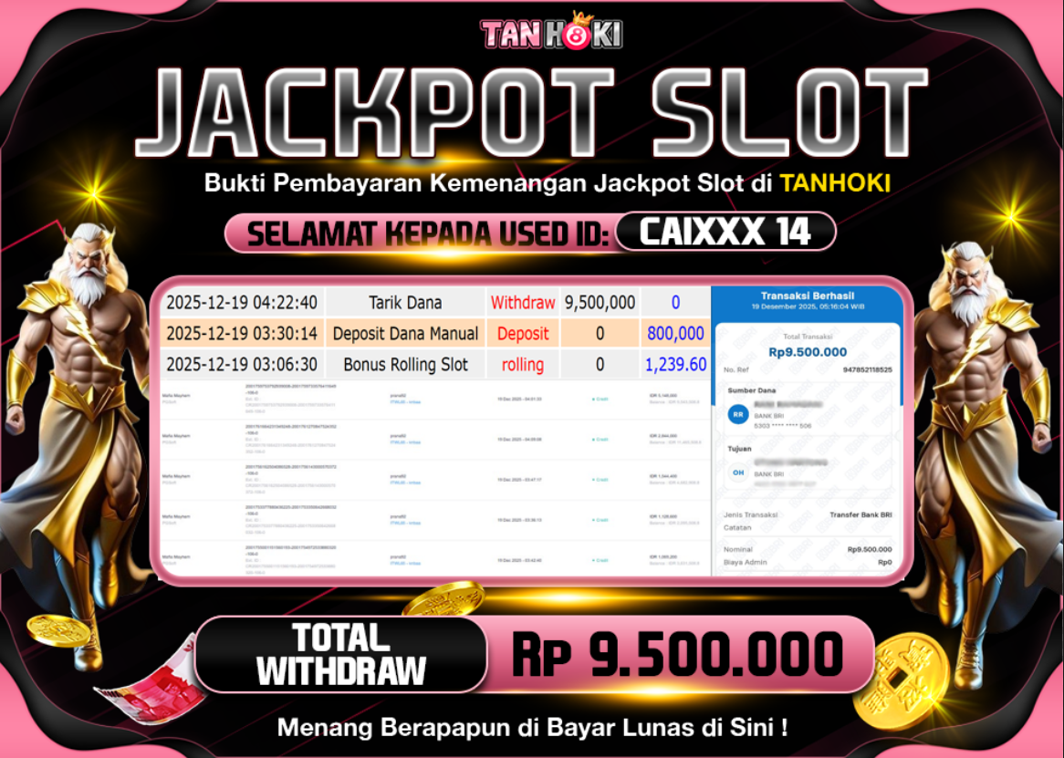 TANHOKI JACKPOT SLOT MAFIA MAYHEM Rp..9.500.000,- LUNAS