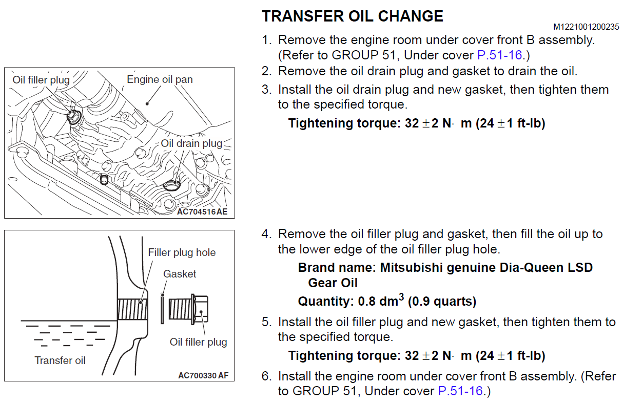 Evo X transfer case fluid diy? Mitsubishi Lancer Evolution Forum