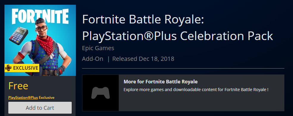Playstation Plus Players Can Get A Free Skin Back Bling And Emoticon With The New Fortnite Celebration Pack Dot Esports