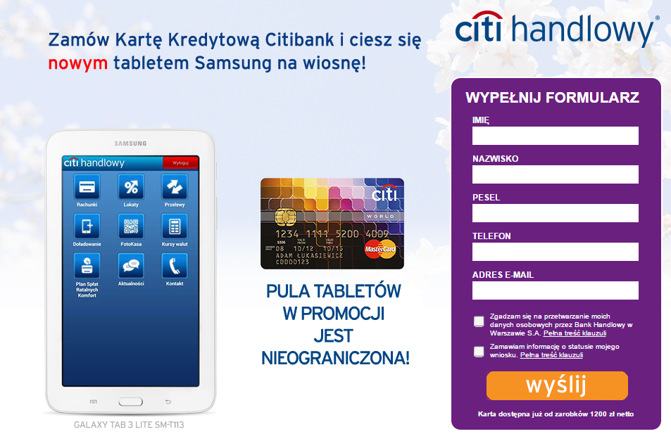 Tablet od Citibank
