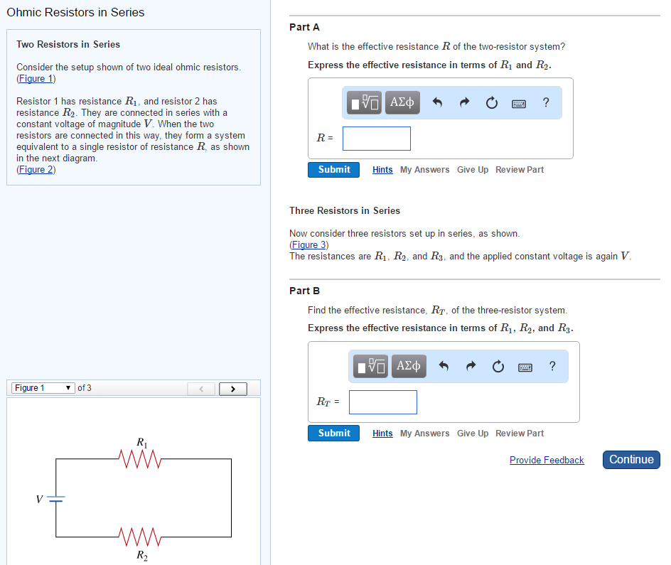 Solved Consider The Setup Shown Of Two Ideal Ohmic Resist...