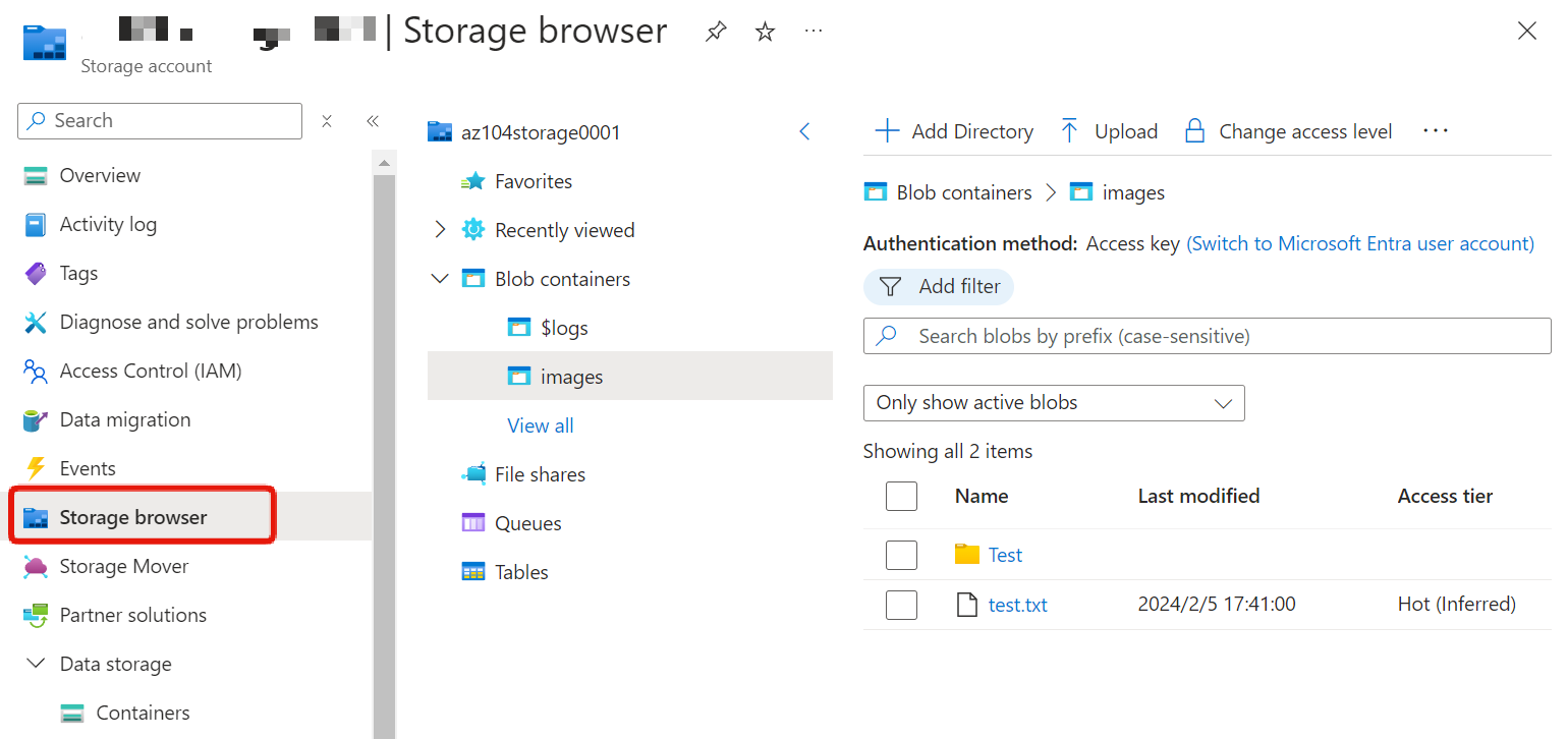 Storage browser