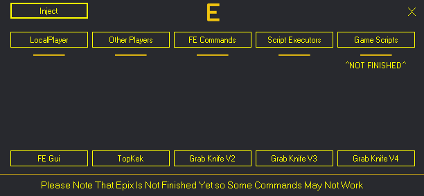 Epix V2 2 Working Made By Me Adding Game Scripts In Next Update Wearedevs Forum - roblox grab knife v4 download