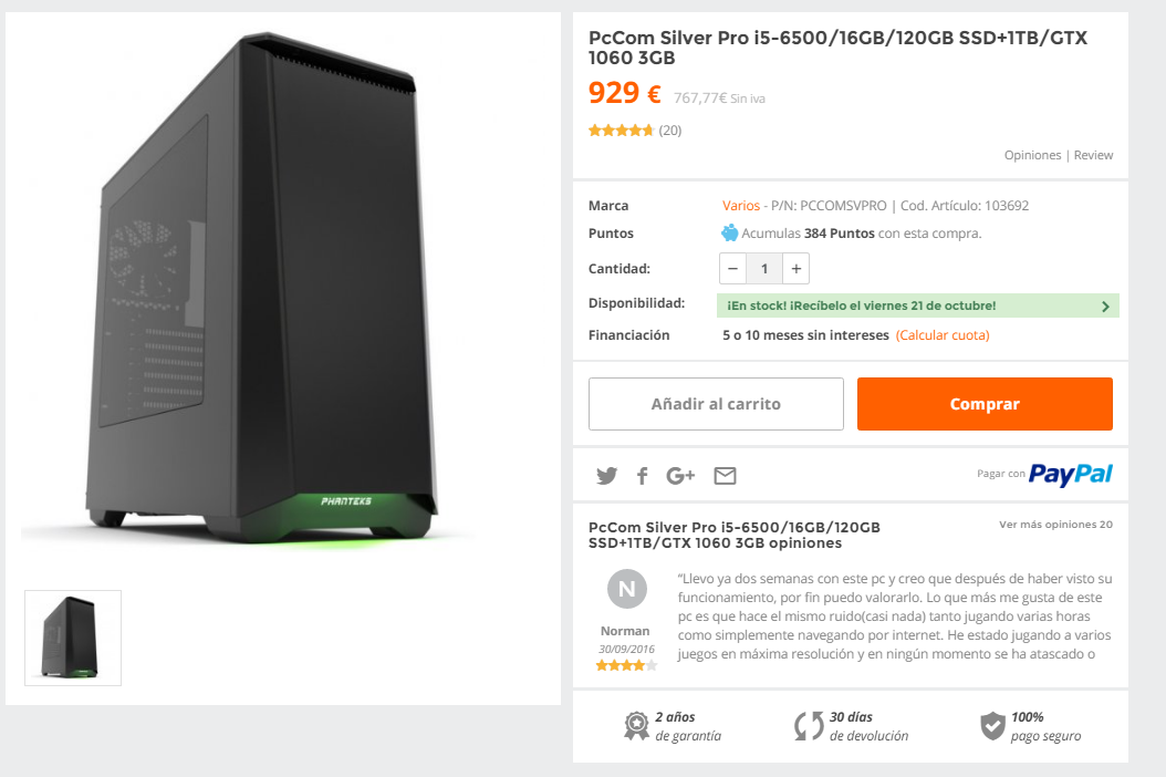 Son recomendables los pcs preparados de Pccomponentes?