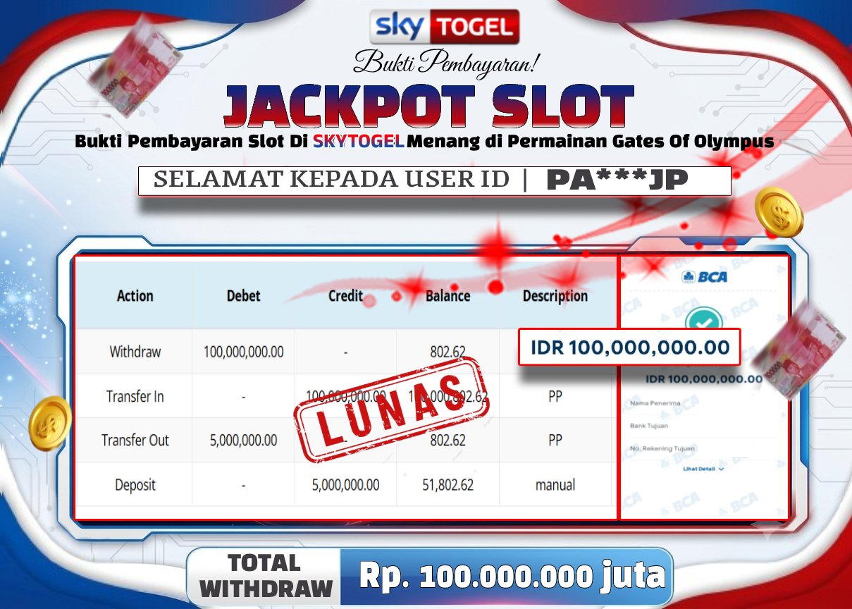 🏆 BUKTI KEMENANGAN Gates Of Olympus  MEMBER SKYTOGEL🏆