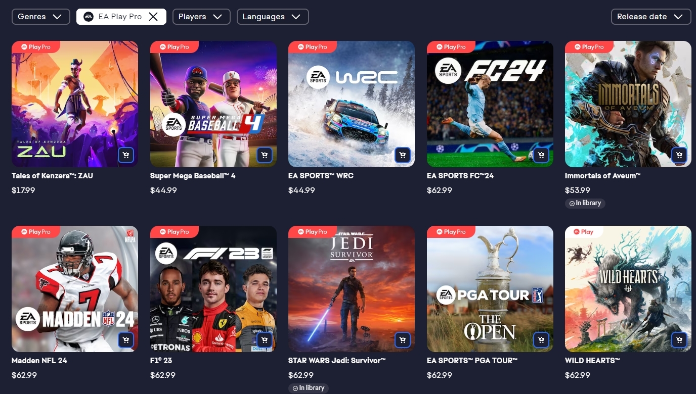 Buy EA Play Pro (US) - OffGamers Online Game Store, Nov. 2023