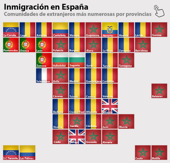 El nuevo mapa de la inmigración en España A4053ea07b5a105aac42f79dc19c0e34