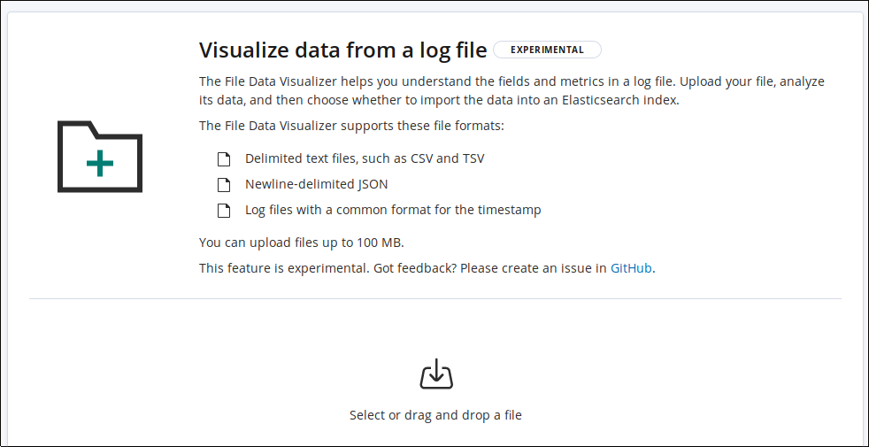 Visualize data and drag and drop data into Kibana