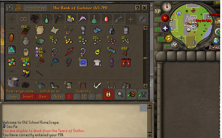 UGIM - 95 COMBAT - BARROW GLOVES - 1472 TOTAL - DWH - BLOWPIPE - WHIP ...