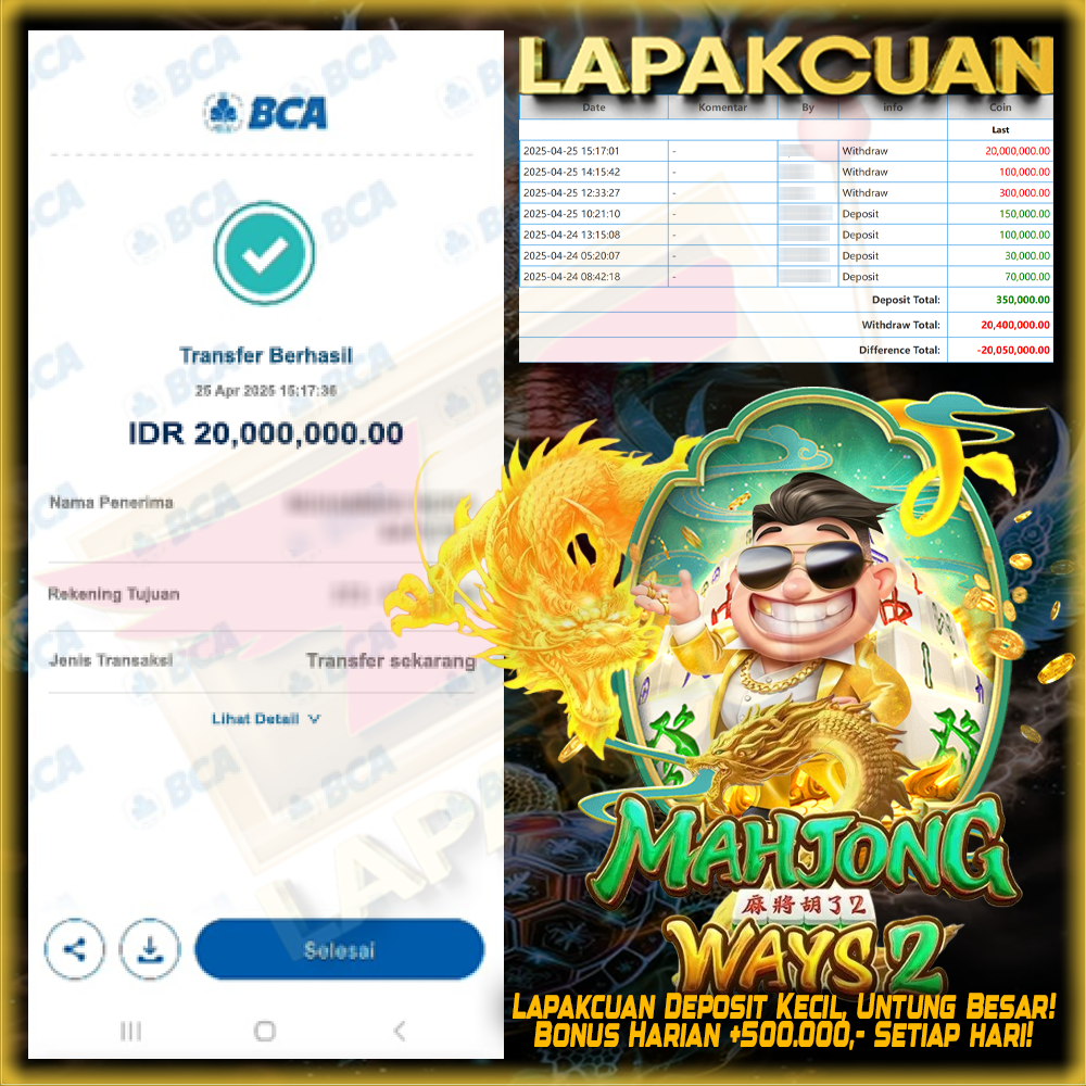 Bukti kemenangan member lapakcuan