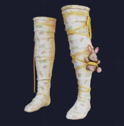 Yellow vegetable socks