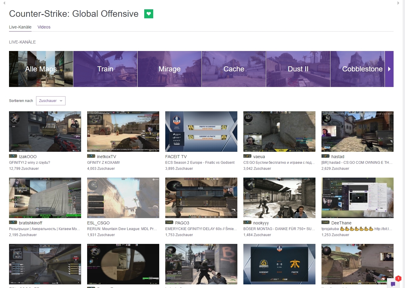 I cannot see german CS:GO streamers : r/Twitch