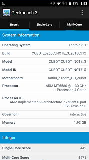 [Review]Cubot Note S - 5.5&quot; - Android 5.1 - CPU MTK6580 - 2GB RAM - 16GB ROM