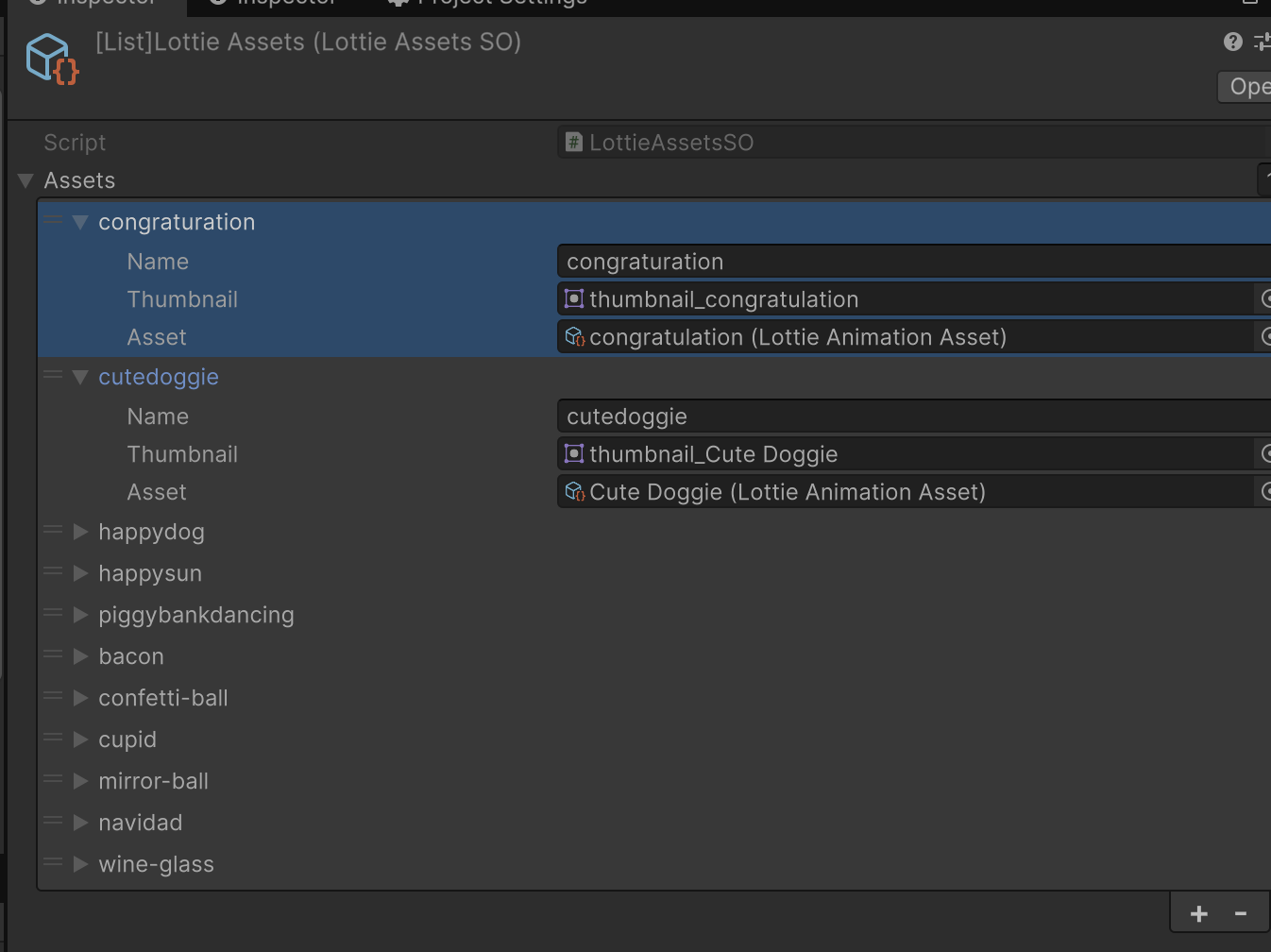 ギフト用ScriptableObject