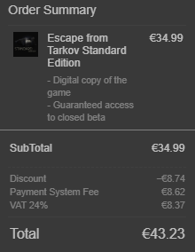 Why Are You Charging Tax On The Normal Price And Not The One On Sale R Escapefromtarkov