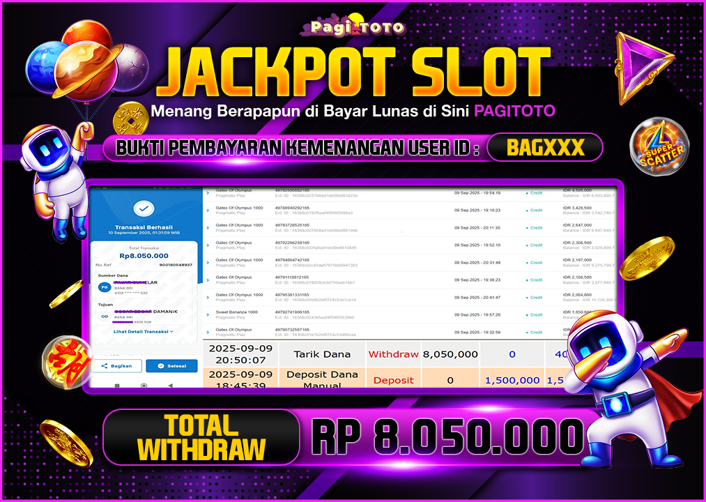 HAPPY JACKPOT MEMBER PAGITOTO GATES OF OLYMPUS 1000 Rp8 .050.000-, - LUNAS