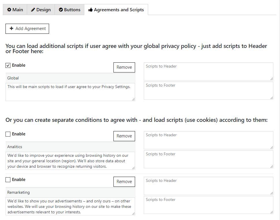 Define Unique Consent | Features | Supsystic WP Plugins