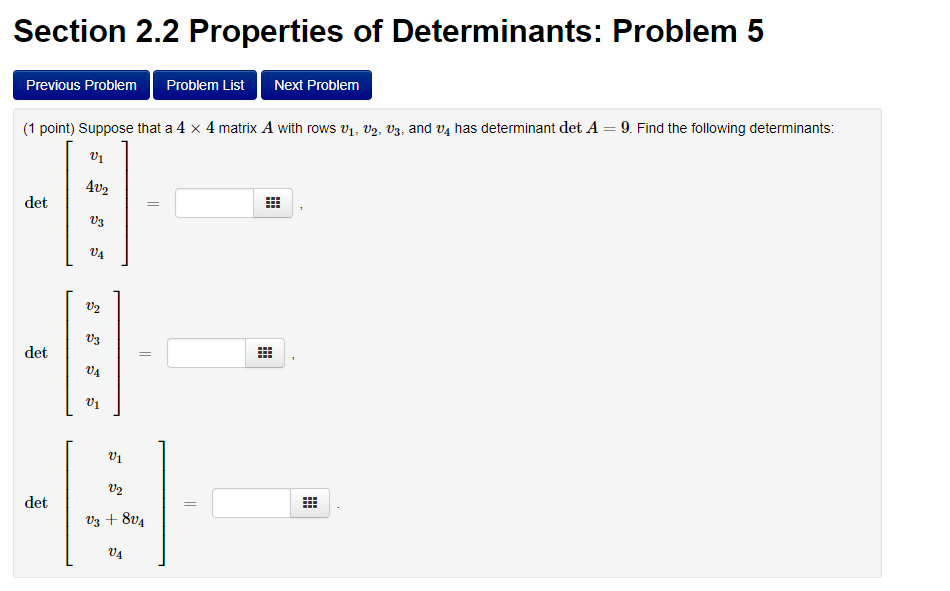 Solved Section 22 Properties Of Determinants Problem 5 9838