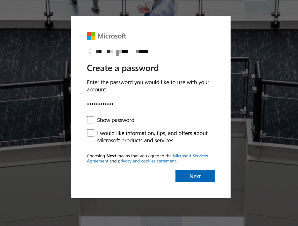 Create a password