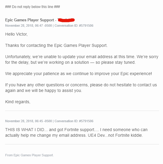 Epic Games Account Support Fortnite Only Now Feedback For Unreal Engine Team Unreal Engine Forums