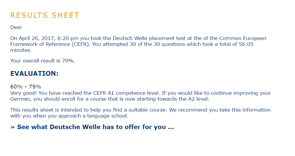 What Is The Best Free German Online Placement Test That I Can Take