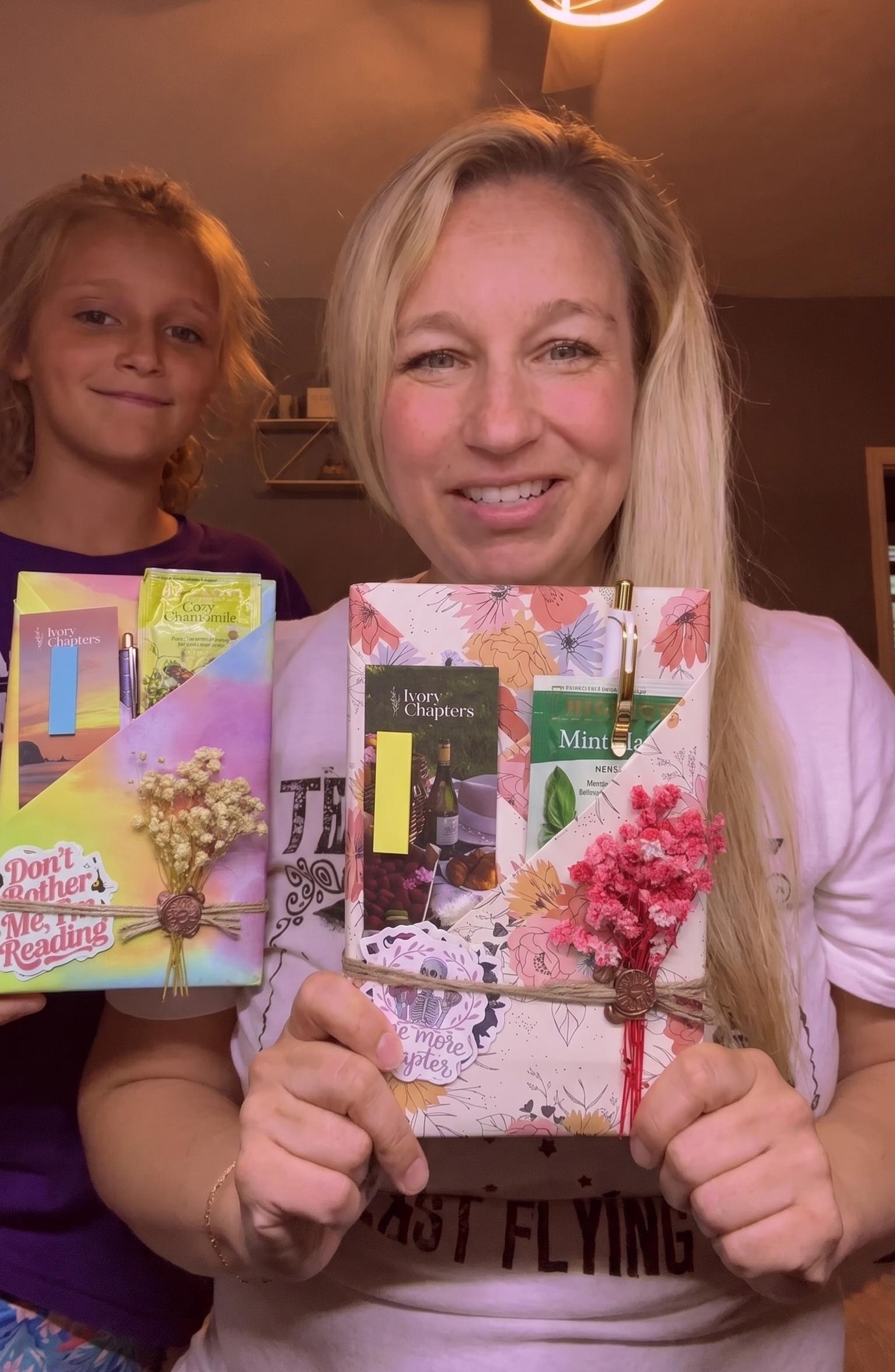 Customer photo of the wrapped Ivory Chapters book