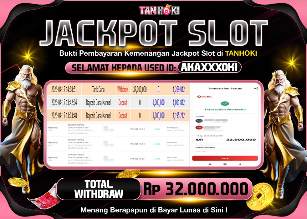 HAPPY JACKPOT MEMBER TANHOKI SLOT MAHJONG WAYS  Rp  32.000.000-, - LUNAS
