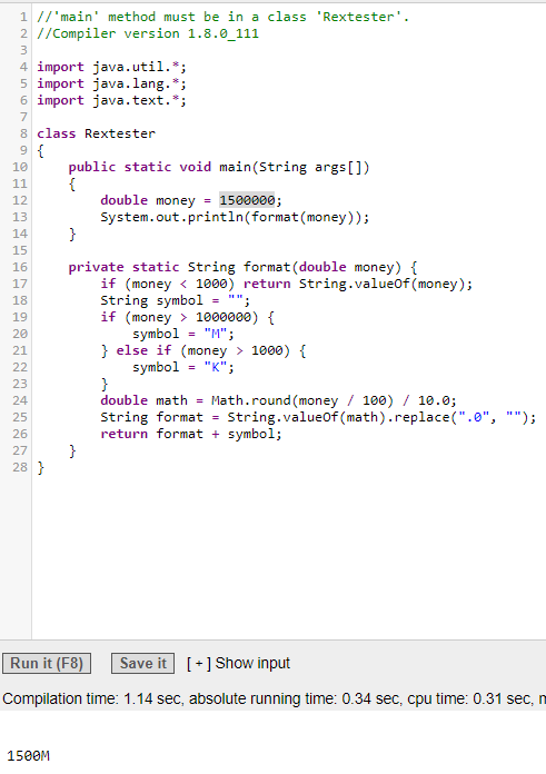 Solved - How to format money ? | SpigotMC - High Performance Minecraft