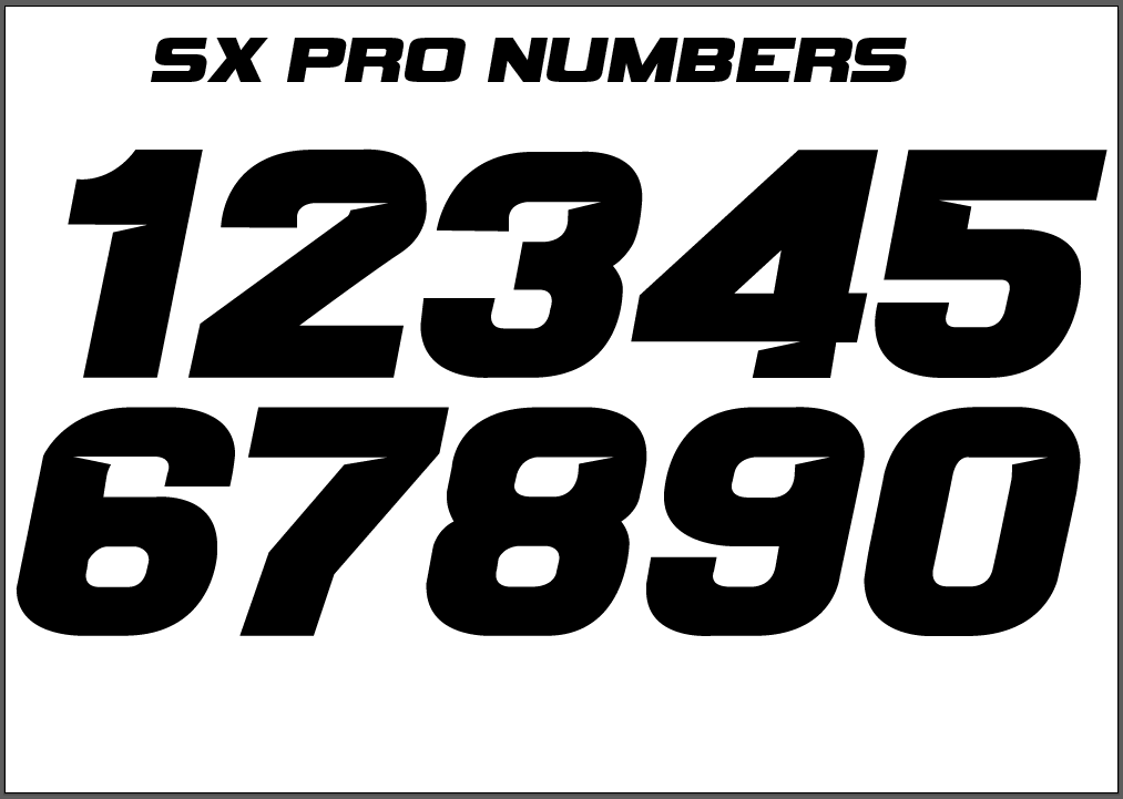 Motocross racing fonts