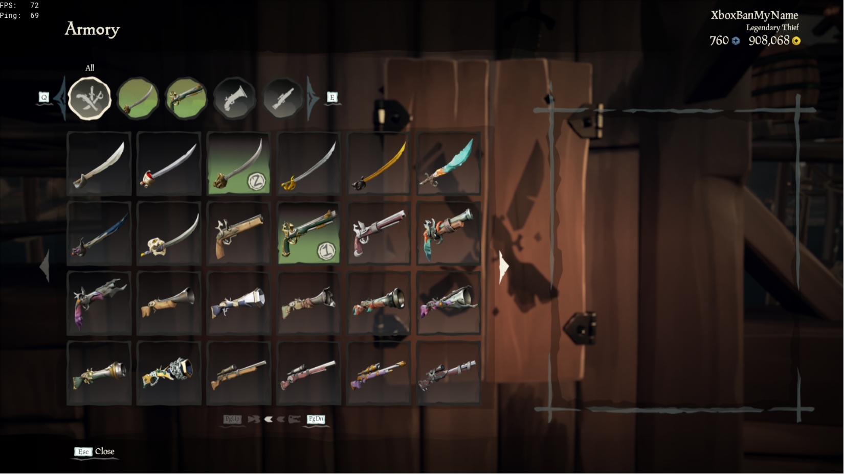 SOLD Year 1 Pirate Legend Athena 10 Account W/ Gilded Athena Voyage