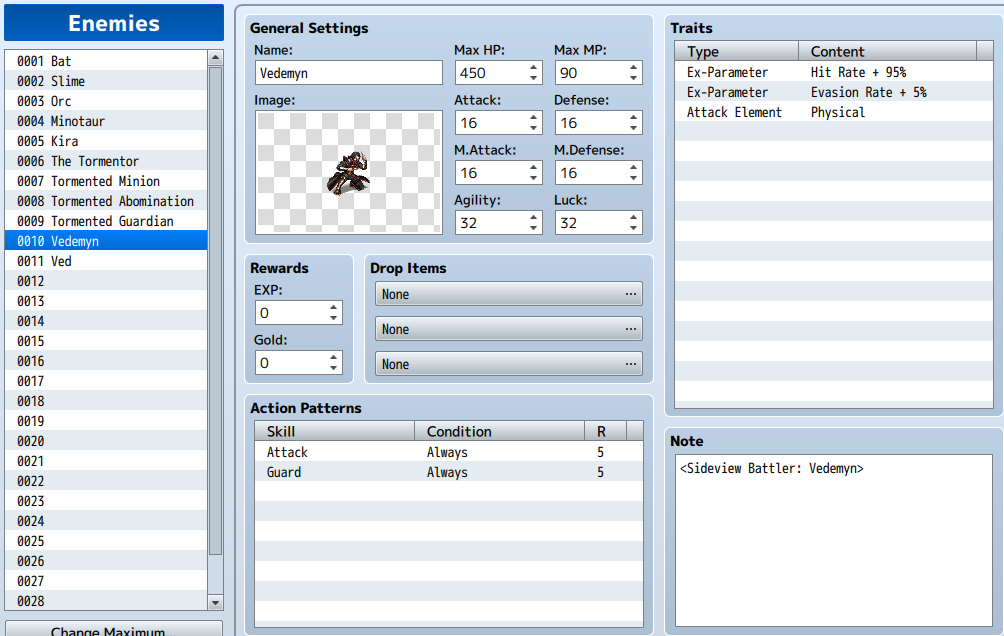 rpg maker vx ace yanfly sideview battle system script