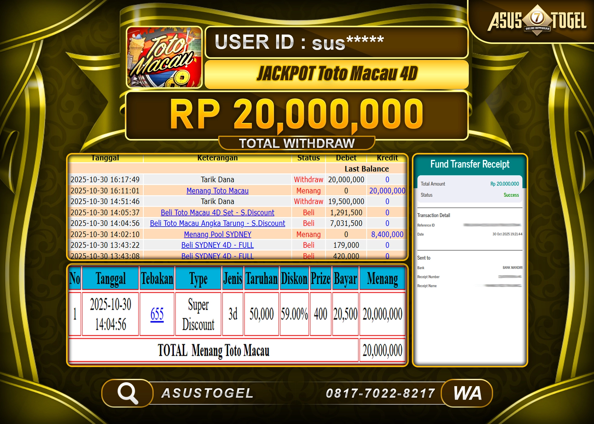 asustogel-kemenangan-di-togel-toto-macau-4d-sebesar-20000000--rupiah-lunas-07-49-24-2025-10-30