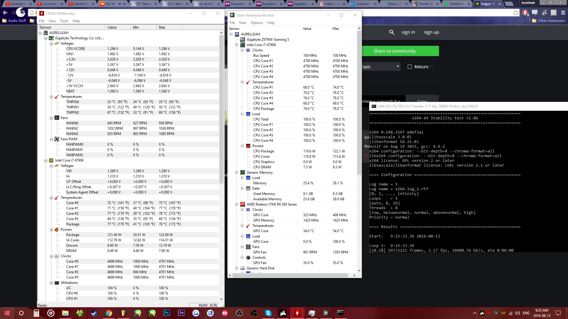 How Are These Temps For 4790k 4 7ghz 1 28vcore Using An H80i With Stock Paste No Delid Pcmasterrace