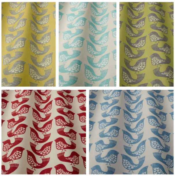 SMD iLiv Scandi Birds 100 Cotton Children's Curtain Fabric 5 Colourways eBay