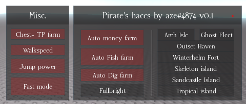 Rel Unpatched Again Xd A Pirate S Tale Gui Money Exploit Teleports Other Hacs - a pirates tale roblox game