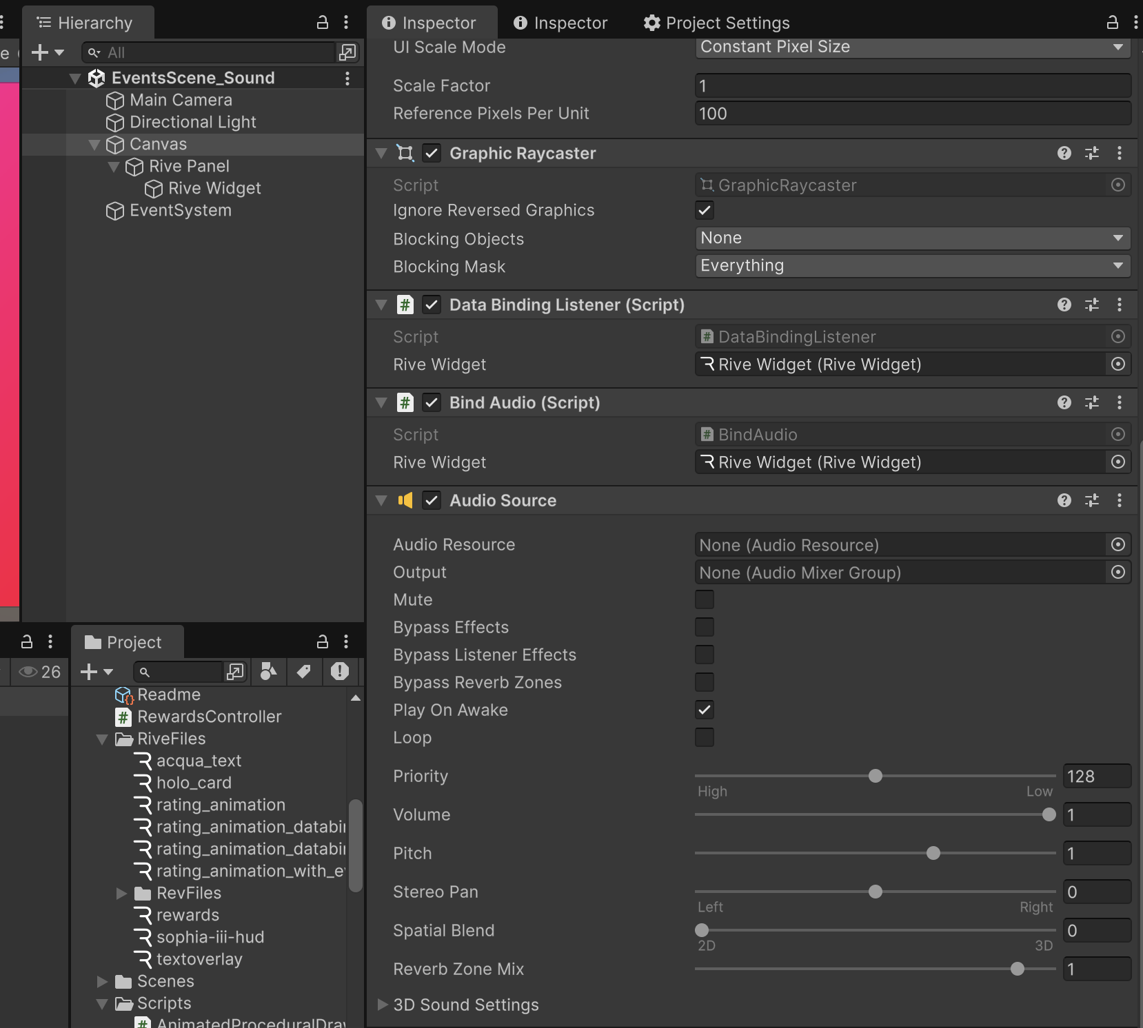 Unity側の音声設定