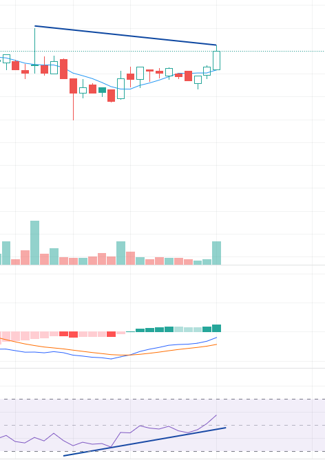 هل هذا دايفرقنس ايجابي فى سهم بوبا - هوامير البورصة السعودية