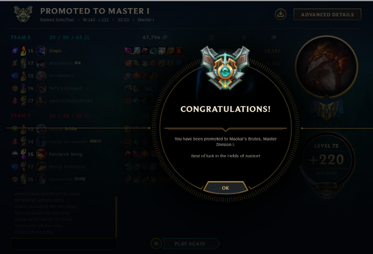 JUST HIT MASTERS! : r/Aurelion_Sol_mains