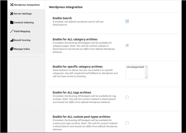 WordPress Integration Setting