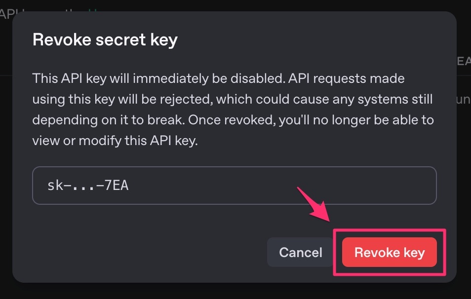 OpenAIのAPIキーを作る方法・削除する方法_15