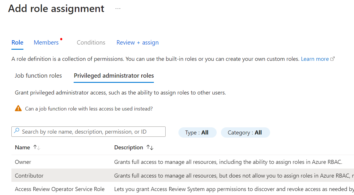 Add role assignment